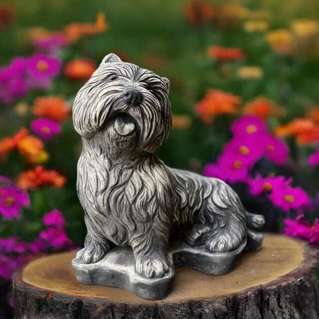 Westie Dog Statue Concrete West Highland Terrier Figurine Stone Garden Memorial Sculpture Cement Outdoor Yard Ornament Dog Lover Gift - image 1