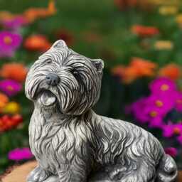 Westie Dog Statue Concrete West Highland Terrier Figurine Stone Garden Memorial Sculpture Cement Outdoor Yard Ornament Dog Lover Gift - thumbnail 3