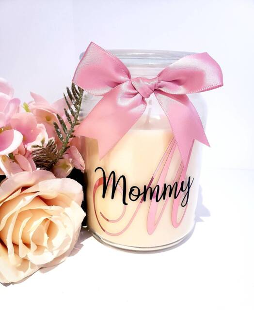 Personalised Scented Candle - Extra Large Initial With Name Vanilla, Jasmine, Cherry, Linen Gift For Her Home D??cor - image 1