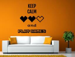 Video Game Controller Joystick Gamer Gaming We Love Let's Play Tv Wall Or Window Sticker Decal Vinyl Fathead Mural Decor L2041 - thumbnail 1