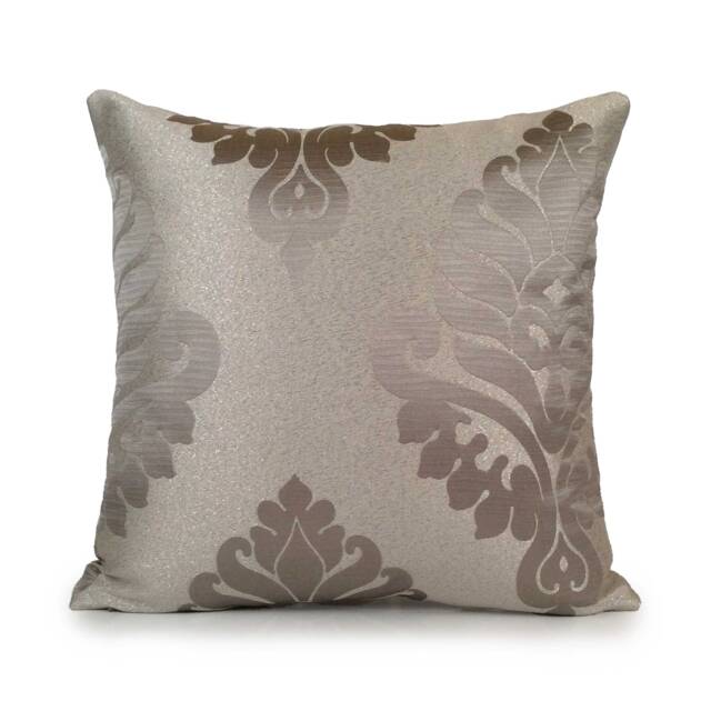 Light & Dark Silver Pillow, Throw Pillow Covers, Decorative Cover, Cushion Pillowcase, Sparkly Floral Pattern, Satin Blend - image 1