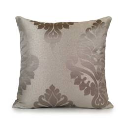 Light & Dark Silver Pillow, Throw Pillow Covers, Decorative Cover, Cushion Pillowcase, Sparkly Floral Pattern, Satin Blend