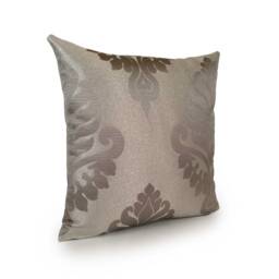 Light & Dark Silver Pillow, Throw Pillow Covers, Decorative Cover, Cushion Pillowcase, Sparkly Floral Pattern, Satin Blend - thumbnail 2