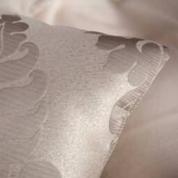 Light & Dark Silver Pillow, Throw Pillow Covers, Decorative Cover, Cushion Pillowcase, Sparkly Floral Pattern, Satin Blend - thumbnail 3