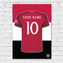 Manchester United Fc Print - Personalised 25/26 Shirt Design Poster Football Wall Art - thumbnail 2