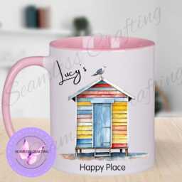 Personalized Beach Hut Linen Cushion Nautical Summer Gift - thumbnail 3