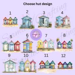 Personalized Beach Hut Linen Cushion Nautical Summer Gift - thumbnail 2