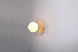 Marble Disc Wall Lighting - Globe Lamp Vanity Light Fixture, Sconce, Lamp, , Small Lighting, Stone Lamp