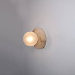 Marble Disc Wall Lighting - Globe Lamp Vanity Light Fixture, Sconce, Lamp, , Small Lighting, Stone Lamp - thumbnail 3