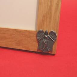 "Guardian Angel Design Real Oak Picture Frame 4"" X 6" - thumbnail 2