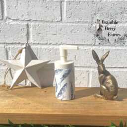 Soap Dispenser Hand Wash Blue Fish Beach Seaside Nautical Coast Decoupaged Glass Handmade - thumbnail 2