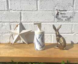 Soap Dispenser Hand Wash Blue Fish Beach Seaside Nautical Coast Decoupaged Glass Handmade - thumbnail 1