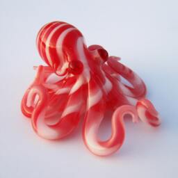 Christmas Candy Cane Octopus Ornament - thumbnail 2