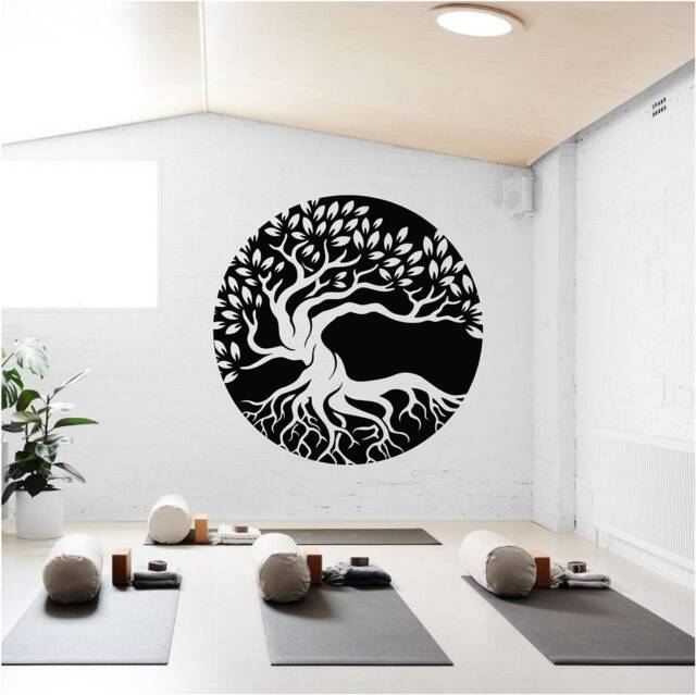Olive Tree With Roots Vinyl Wall Art, Decal, Sticker, Transfer, Mural, Decor, Rent Friendly, Interior, Exterior, Full - 1028 - image 1
