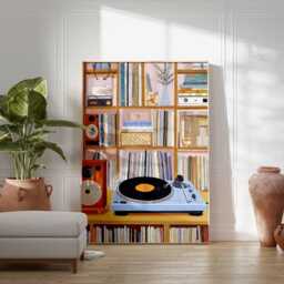 Vinyl Poster, Record Player Wall Art Print, Music Studio Decor, Lover Gift, Retro Print - thumbnail 2