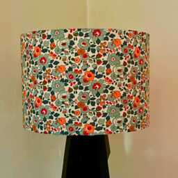 Liberty Betsy Grey Cotton Lampshade - Floral Shade Free Delivery Uk/Eu/Us Fittings - thumbnail 2