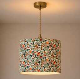 Liberty Betsy Grey Cotton Lampshade - Floral Shade Free Delivery Uk/Eu/Us Fittings - thumbnail 1