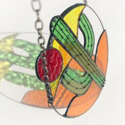 Suncatcher Cactus Stain Glass Picture Home House Decor Window Wall Hangings Rainbow Cling Nature - thumbnail 3