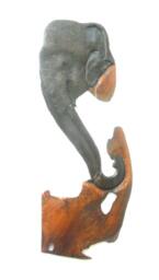 "Natural Teak Wood Carving Elephant Head Art Hand Carved Wall Hanging Home Decor Handmade/Gift 29""x11" - thumbnail 3