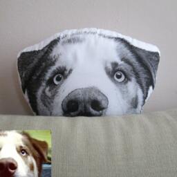 Personalized Dog Pillow, Custom Hand-Painted Pet Portrait Cushion - thumbnail 2