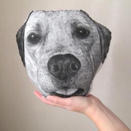 Personalized Dog Pillow, Custom Hand-Painted Pet Portrait Cushion - thumbnail 3