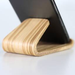 Desk Phone Holder. Wooden Smartphone Stand For Office - thumbnail 3
