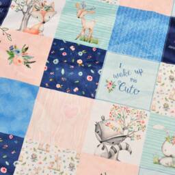 Personalized Woodland Baby Blanket-Woodland Fox Minky Blanket-Woodland Deer Blanket-Raccoon Girl Blanket - thumbnail 3