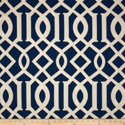 "Pair Of 50"" Rinaldi Kemble in Grey/Slate & Natural Trellis Panels, Drapes, Curtains - 50x63"" 50x84"" 50x96"" Or 50x108" - thumbnail 3