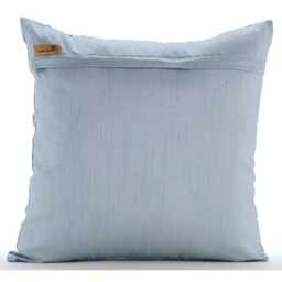 "Handmade Floral, Border Light Blue European Pillow 24""x24""/26""x26" - thumbnail 3