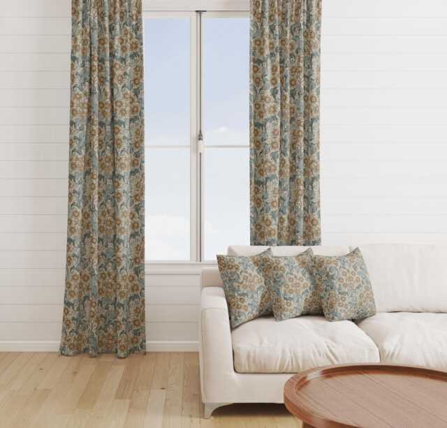 Custom Made William Morris Orchid Tourmaline Blackout/Lining Curtains Pinch /Triple/Double Pleat - image 1