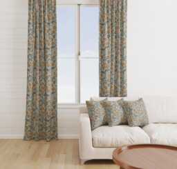 Custom Made William Morris Orchid Tourmaline Blackout/Lining Curtains Pinch /Triple/Double Pleat - thumbnail 1
