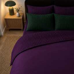 Deep Purple 100% Cotton Duvet Cover Set - thumbnail 4