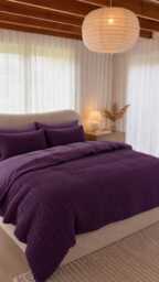 Deep Purple 100% Cotton Duvet Cover Set