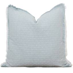Seafoam Dotted Fringe Pillow Cover 20 X 26 Neutral Layering Decorative Throw - thumbnail 3