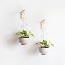 Two Wall Plant Hangers, Hooks For Hanging Plants, Wooden Hanger, Holder Wall, Hook Planter - thumbnail 1