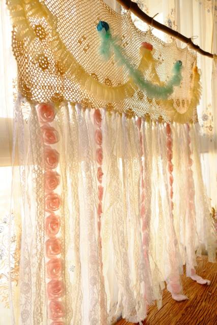 48'' Pink & Gold Blue Garland Wedding Romantic Birthday Backdrop Baby Shower Rosette Handmade - image 1