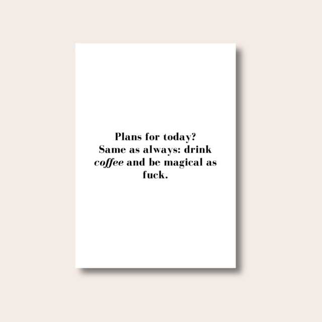 Funny Coffee Quote Wall Print, Drink Kitchen Decor, Minimalist Typograpghy Poster, Gift For Lovers - image 1