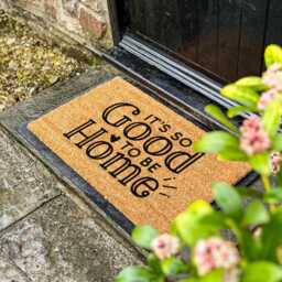 It's So Good To Be Home Doormat - Timeless & Heartfelt Welcome Mat, Cozy Entry Rug, Front Porch Decor, Housewarming Gift Idea Coir Mat - thumbnail 2