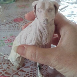 Paper Mache Sculpture, Golden Retriever Art, Personalized Pet Portrait - thumbnail 4