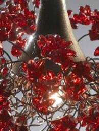 Unique Lighting Hanging Chandeliers With Red Jumping Flower For Bedroom Or Living Room - thumbnail 3