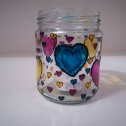 Colourful Heart Candle Holder - thumbnail 3