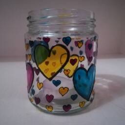 Colourful Heart Candle Holder - thumbnail 2