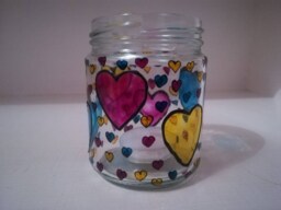 Colourful Heart Candle Holder