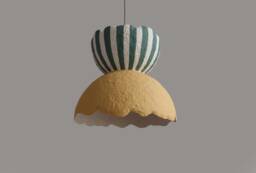 Paper Mache Lamp, Dress Shape, Small - thumbnail 1