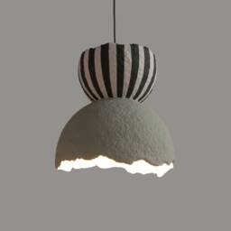 Paper Mache Lamp, Dress Shape, Small - thumbnail 3