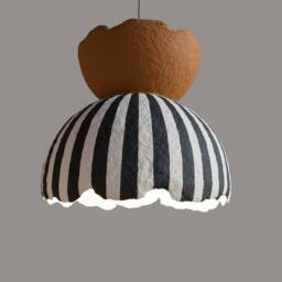 Paper Mache Lamp, Dress Shape, Small - thumbnail 2
