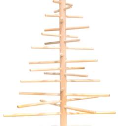 Modern Scandinavian Wood Dowel Christmas Tree - Tabletop Solstice Decor Height 24 In - thumbnail 3