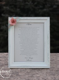 Personalized Mother Of The Bride Poem - Distressed Picture Frame, Wedding Gift