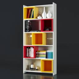 Geometric Bookcase Handmade Modern Cube Bookshelf