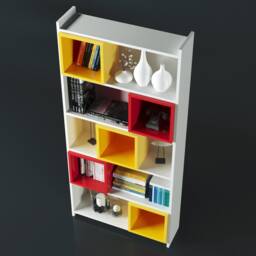 Geometric Bookcase Handmade Modern Cube Bookshelf - thumbnail 2